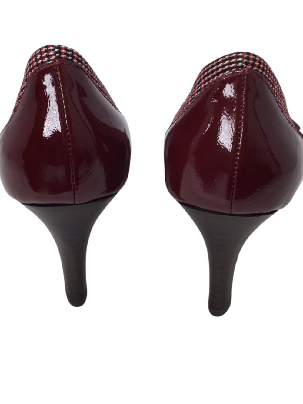 Circa Joan & David Enlighten Patent Leather Plaid Heels Mary Jane T Strap 7 M - Picture 9 of 11